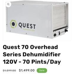 Quest dehumidifier 70 Pint
