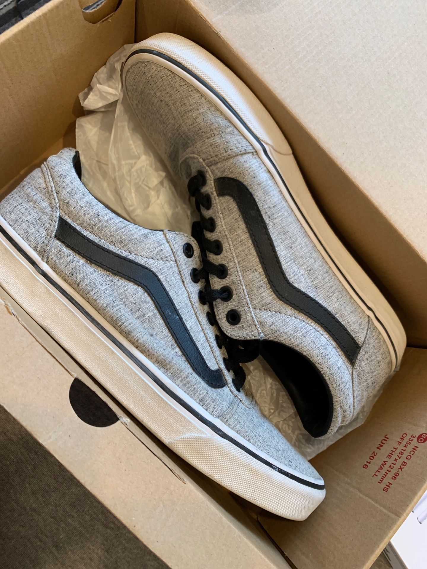 Vans Gray and Black Color Size 10 Men