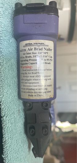 Central pneumatic air bread nailer – 18 gauge – #42528