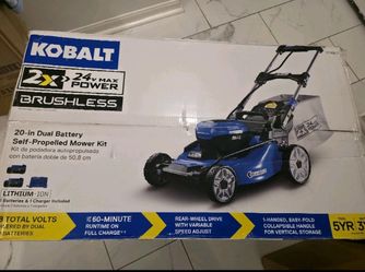 Kobalt 48-volt, Cordless Lawn Mower with 24-volt, two 5Ah Batteries included
