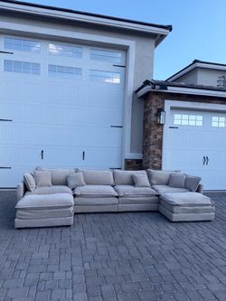 6 piece beige sectional