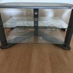 Tv Stand Zline Penguin Glass And gray Metal