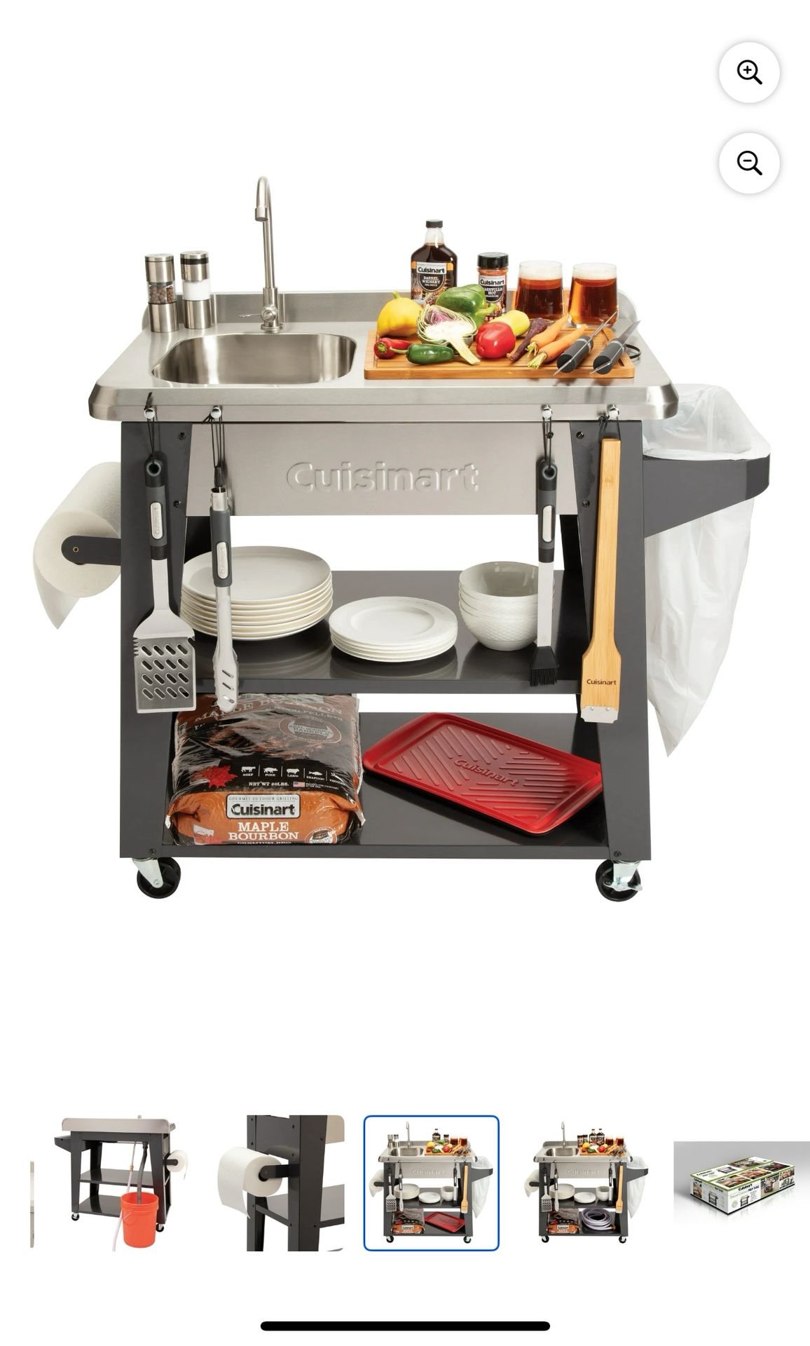 Cuisinart Deluxe OUTDOOR GRILLING Discontinued Deluxe Outdoor Prep Table