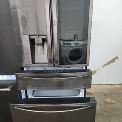 REFRIGERATOR LG BLACK STAINLESS STEEL WITH SHOSE CASE 💯 