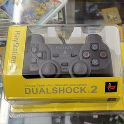 Sony Playstation 2 DualShock Controller Official PS2 Black New Sealed 
