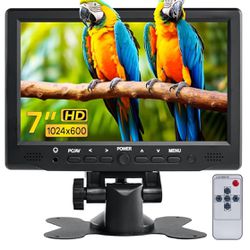 7 inch Small Monitor TFT LCD Display 1024X600 HDMI Mini Portable Screen for PC/TV/Camera/Gaming/Raspberry PI 50+ bought in past month