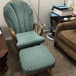 Rocking Chair And Stool 