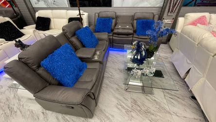 Sofá y loveseat totalmente nuevo recliners eléctrico con luces led porta baso preguntar por precio