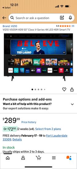 VIZIO Smart TV 50ā