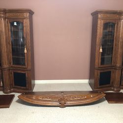 Entertainment Center Large Solid Wood