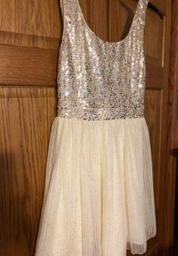 Delia Dress - Ivory and Gold