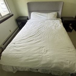 Queen Headboard and Mattress 