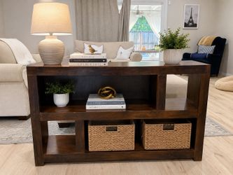 Solid Wood Console Table | TV Stand | Entryway Table | Rustic Farmhouse | 48