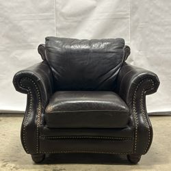 Classic Leather Armchair - Brown