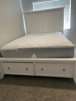 Bed frame with storage