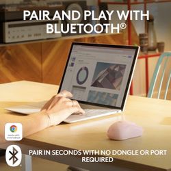 Logitech M240 Silent Bluetooth Mouse, Wireless, Compact, Portable, Smooth Tracking, 18-Month Battery, for Windows, macOS, ChromeOS, Compatible with PC