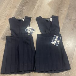 New Girls Uniform Dress Size 4 Navy Blue
