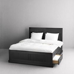 Ikea FJELL Solid Wood King Bed