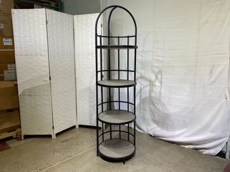 4-Tier Half Cage Display Shelf