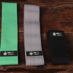 Booty Bands Fabric Resistance Bands for Yoga Home Workout (Set of 3)