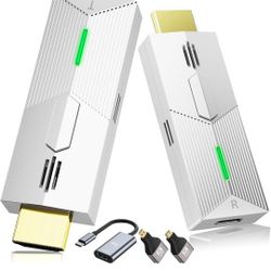 Wireless HDMI Transmitter and Receiver 30m, 4K Decode 1080P@60Hz Plug & Play HDMI Wireless Adapter, Portable Dual Band 2.4G/5G for Office Meetings