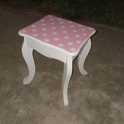 New Little Girls Side Table Stool Etc Wood Made 5 Firm