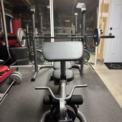 Workout Bench And Weights