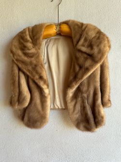 Vintage fur coat vest , cape size s/ m