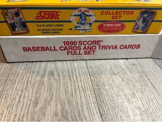 Selling my 1990 Score Baseball Collector Set.