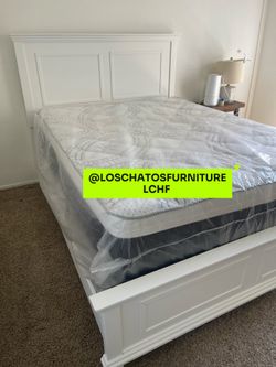 Queen size bed frame and mattress