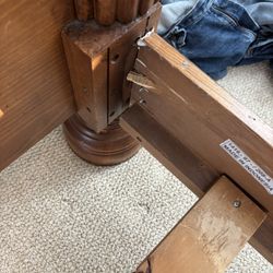 King Size Bed Frame And Two Matching Nightstands 