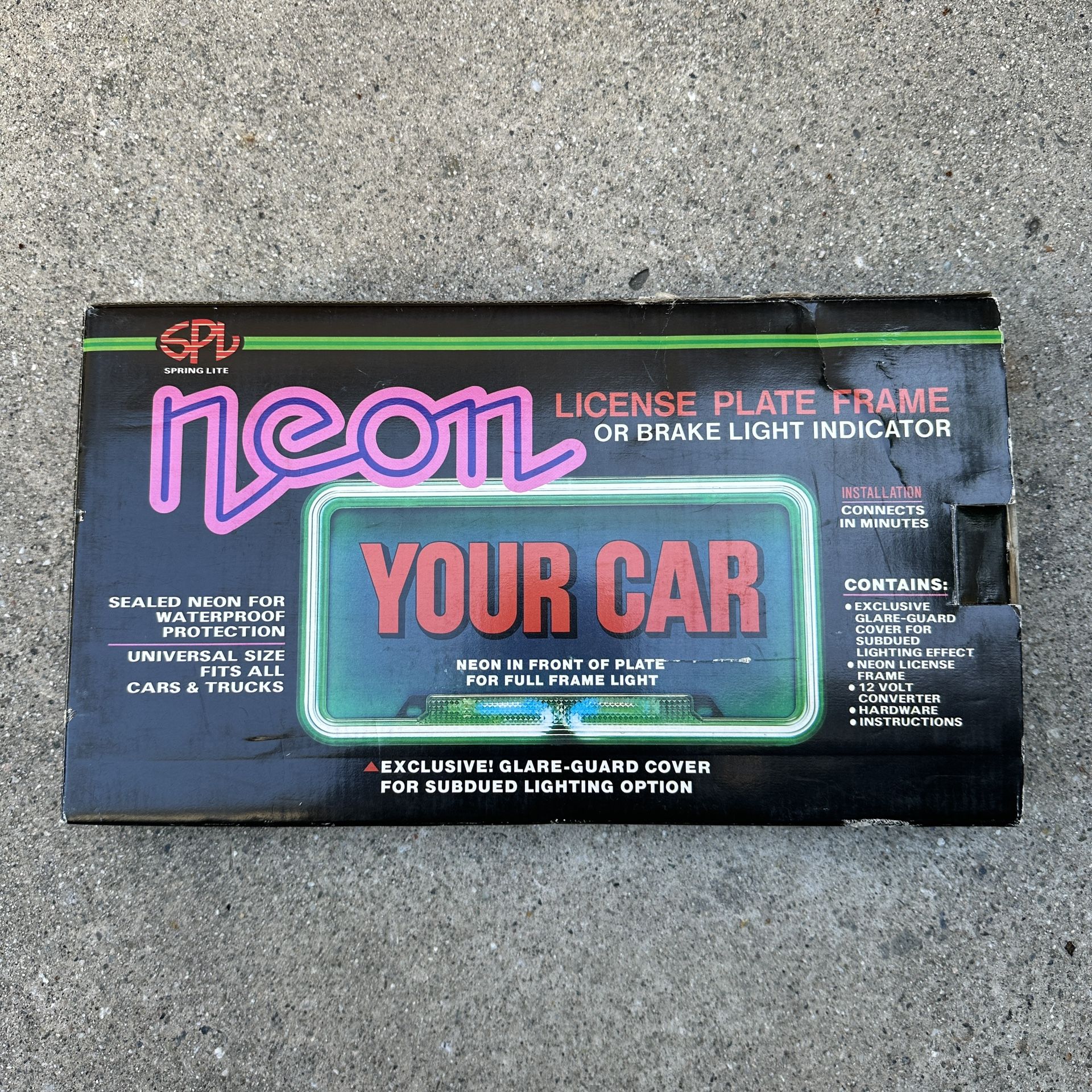 Neon License Plate Frame