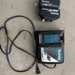 Makita batteries and charger