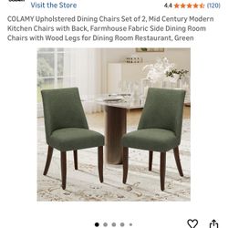 Fabric Dining Chairs (2)