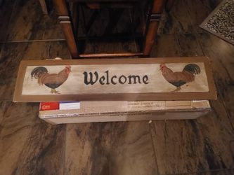 Large Farmhouse Chicken Sign