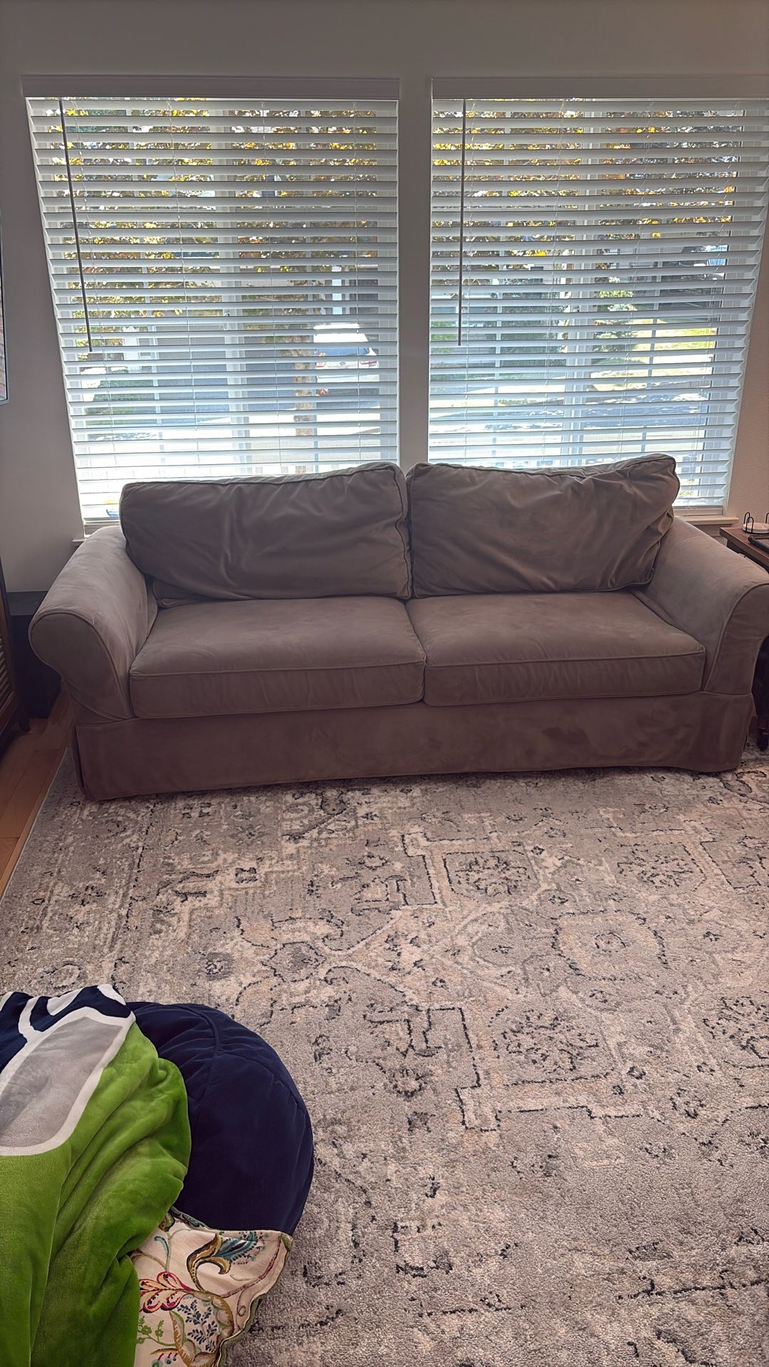 Pottery Barn 87”  Grand sofa w/ Hide A Bed And Grand chair