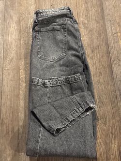 Gray Washed Denim Jeans