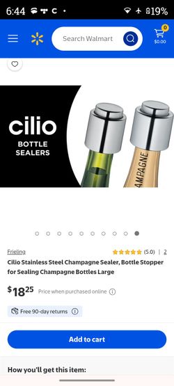 NIB Cilio stainless steel wine bottle sealers Please Read
