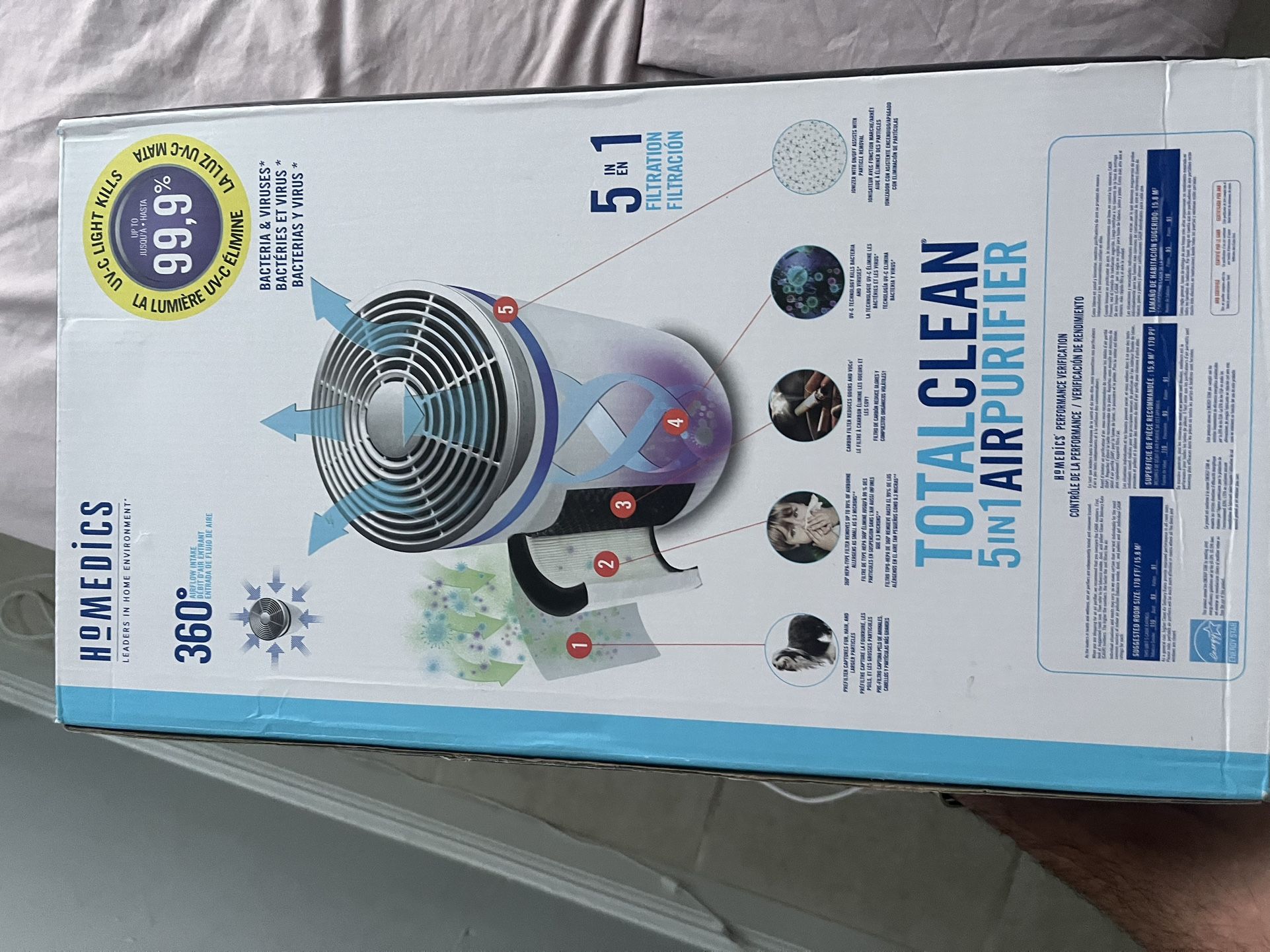 HoMedics TotalClean 5-in-1 Tower Air Purifier