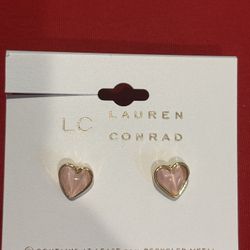 New! LC Lauren Conrad Heart Shaped Stud earrings