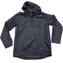 Vans Hooded Windbreaker Jacket Men Large Quarter Zip Pockets Lightweight New