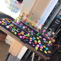 Collectible Collection Of Miniature Japanese-style Puzzle Erasers 