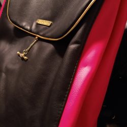 Brand New Juicy Couture Hot Pink And Black Backpack