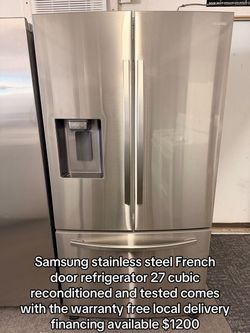 Samsung stainless steel French door refrigerator