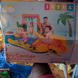 Intex Inflatable Kids Dinosaur Play Center Outdoor Water Park Pool w/ Slide