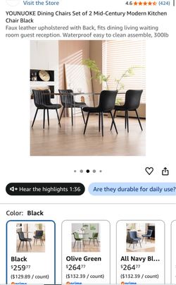 Modern dinning room chairs set of 6