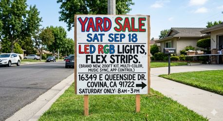 Yard sale 09/19