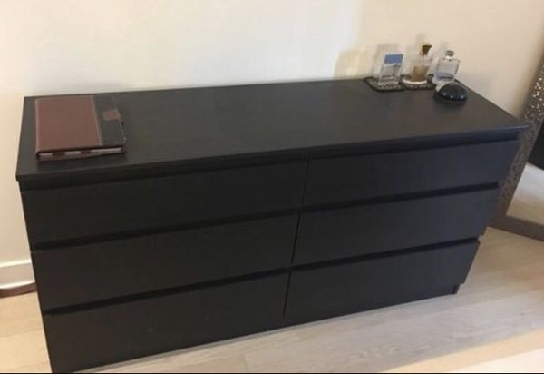 Ikea Black Malm 6 Drawer Dresser Furniture In San Ikea Black Malm 6 Drawer Dresser Furniture In San Francisco Ca Offerup