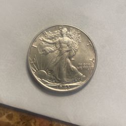 1943 Walking Liberty  Silver Half Dollar