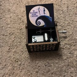 Nightmare before Christmas handmade wooden music box